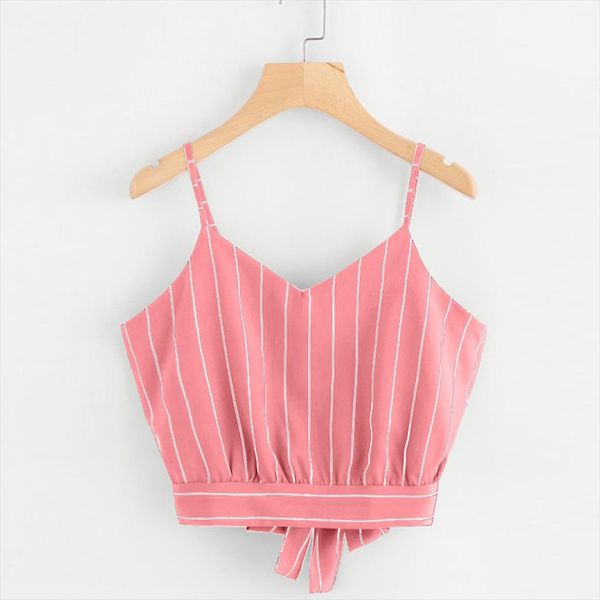 women self tie back v neck striped crop cami camisole blouse sleeveless lace up backless tanks, White
women self tie back v neck striped crop cami camisole blouse sleeveless lace up backless tanks, White