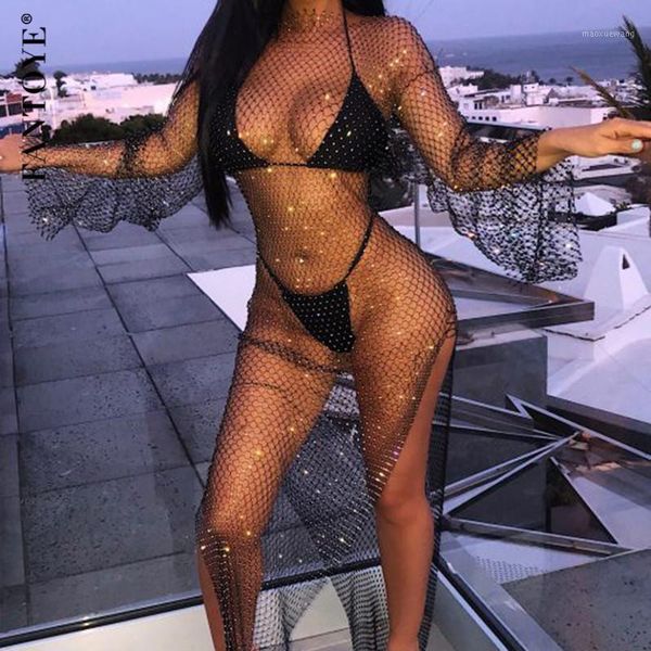 fantoye new diamond shiny party dress women split long sleeve maxi bodycon dress see-through fishnet club vestidos1, Black;gray
fantoye new diamond shiny party dress women split long sleeve maxi bodycon dress see-through fishnet club vestidos1, Black;gray