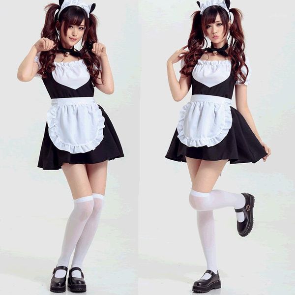 cute anime cat bell maid dress claasic cosplay costume girls kawaii lolita dress coffee maidservant uniform1, Black;red
cute anime cat bell maid dress claasic cosplay costume girls kawaii lolita dress coffee maidservant uniform1, Black;red