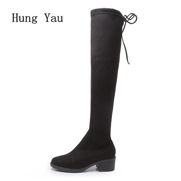 women boots over-the-knee 2020 autumn female casual shoes woman flat fashion lace up comfortable platform plus size 34-43, Black
women boots over-the-knee 2020 autumn female casual shoes woman flat fashion lace up comfortable platform plus size 34-43, Black