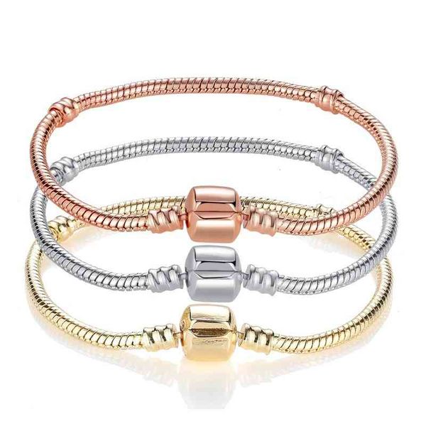 new fashion original charm classic sale 3mm snake bone chain suitable for pandora ladies bead exquisite bracelet, Silver
new fashion original charm classic sale 3mm snake bone chain suitable for pandora ladies bead exquisite bracelet, Silver