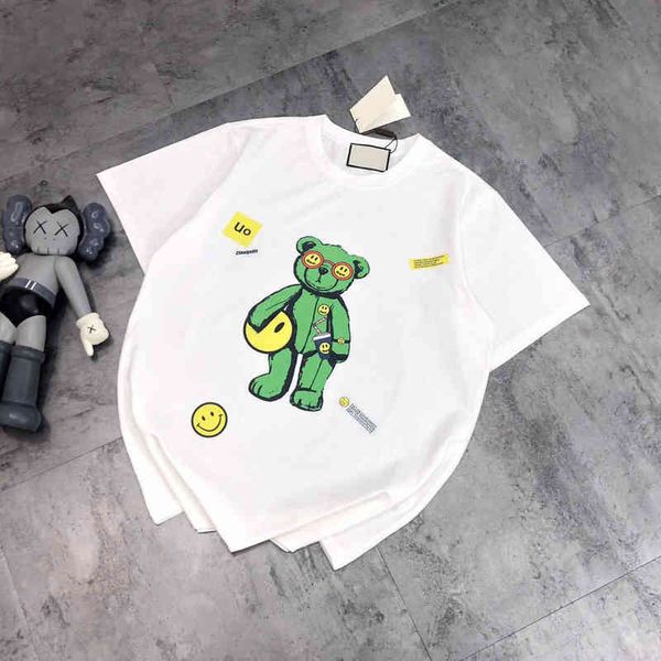 2022 factory wholesale new xinfengshang versatile t-shirt glasses green smiling face cartoon couple half sleeve same korean version purchase, White
2022 factory wholesale new xinfengshang versatile t-shirt glasses green smiling face cartoon couple half sleeve same korean version purchase, White