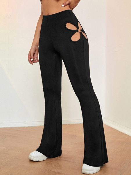 o-ring cut out flare leg pants n70u#, Black;white
o-ring cut out flare leg pants n70u#, Black;white