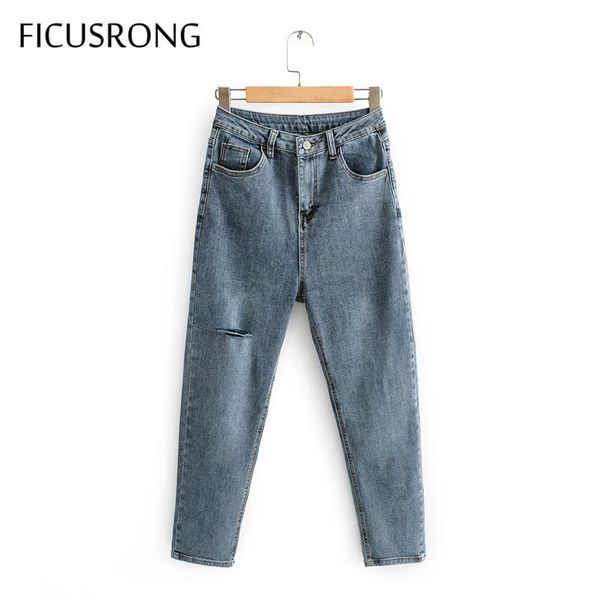 women's jeans spring women simple straight denim pants female summer loose hole casual mid waist long trousers, Blue
women's jeans spring women simple straight denim pants female summer loose hole casual mid waist long trousers, Blue