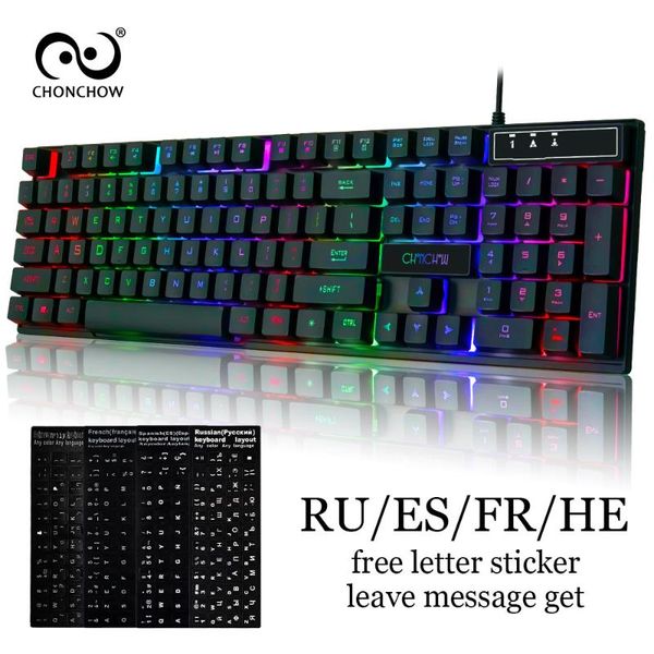 gaming keyboard backlit 26 anti-ghosting game keyboard ru/es layout wired imitation mechanical 104 keys for pc gamer
gaming keyboard backlit 26 anti-ghosting game keyboard ru/es layout wired imitation mechanical 104 keys for pc gamer