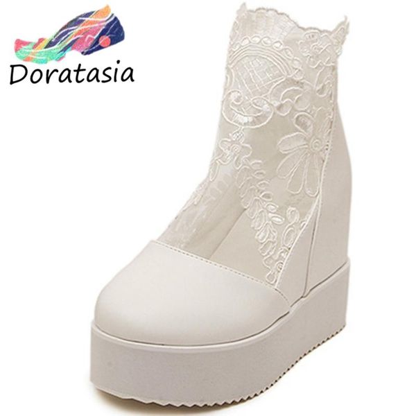 doratasia new fashion height increasing women sweet flower embroider shoes platform mesh pumps women pumps, Black
doratasia new fashion height increasing women sweet flower embroider shoes platform mesh pumps women pumps, Black