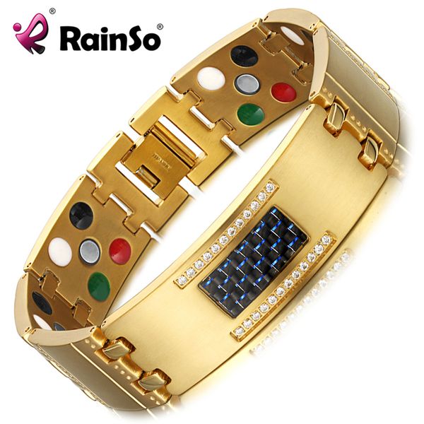 rainso exquisite crystal titanium bracelets bangles magnetic germanium negative ions far infrared tourmaline men's jewelry 200928, Black
rainso exquisite crystal titanium bracelets bangles magnetic germanium negative ions far infrared tourmaline men's jewelry 200928, Black