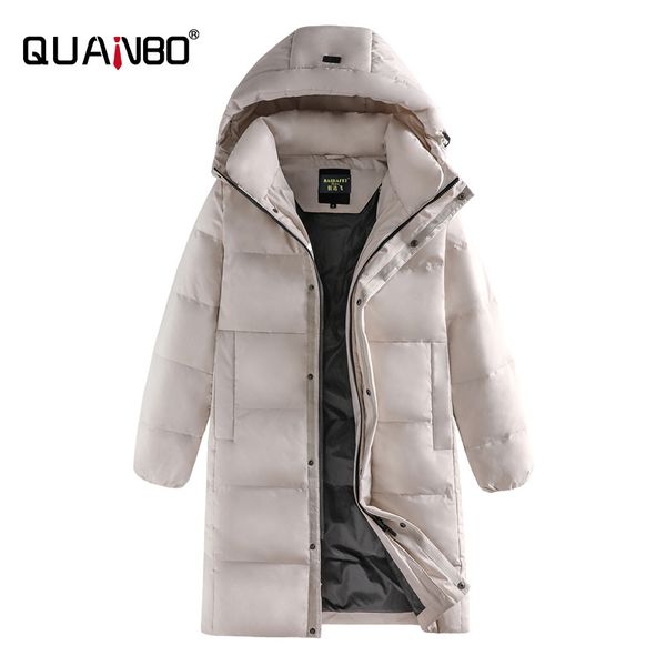 men's down jackets winter warm thick couples x-long korean style simple fashionable youth hooded down coat plus size clothing, Black
men's down jackets winter warm thick couples x-long korean style simple fashionable youth hooded down coat plus size clothing, Black