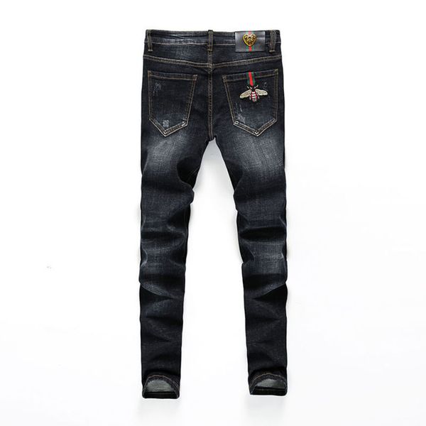 men's high-end jeans, tight, informal, elastic, all-round combination, embroidery, little bee, teenagers, 2021, Blue
men's high-end jeans, tight, informal, elastic, all-round combination, embroidery, little bee, teenagers, 2021, Blue