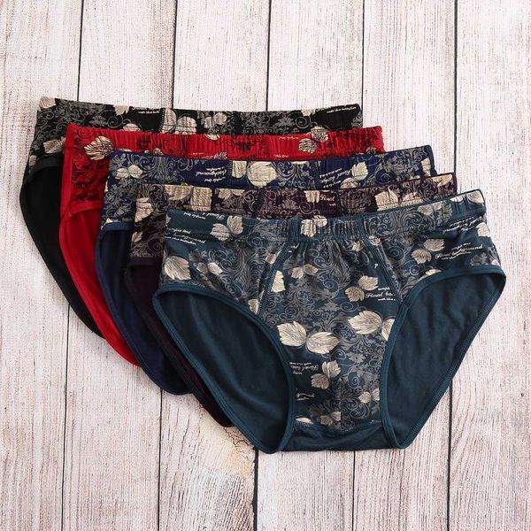 men's cotton briefs printed color soft breathable short underwear men 50*, Black;white
men's cotton briefs printed color soft breathable short underwear men 50*, Black;white