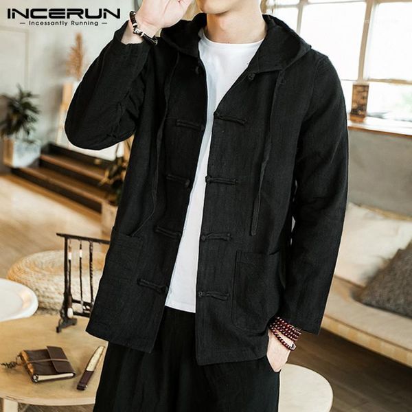 men's casual shirts incerun autumn men pure long sleeve hooded shirt jackets fashion joker buckle cotton blouse hoodie chinese streetwe, White;black
men's casual shirts incerun autumn men pure long sleeve hooded shirt jackets fashion joker buckle cotton blouse hoodie chinese streetwe, White;black