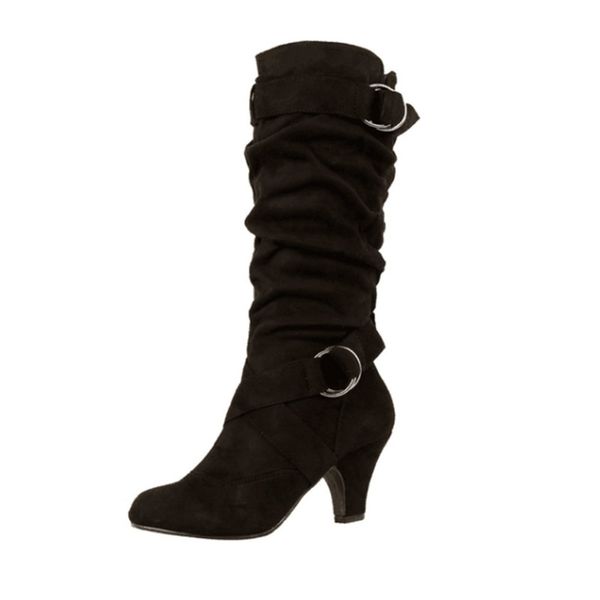 wetkis pleated high heels boots pointed toe cross tied footwear rubber female flock shoes mid-calf boot woman 2020 winter c0202, Black
wetkis pleated high heels boots pointed toe cross tied footwear rubber female flock shoes mid-calf boot woman 2020 winter c0202, Black