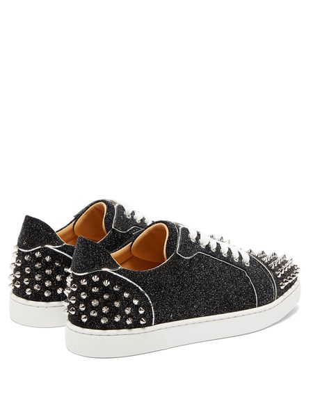 dark grey brings leather red bottom men junior spiked sneakers,paris luxury streey style vieira 2 spiked glittered-leather trainers, Black
dark grey brings leather red bottom men junior spiked sneakers,paris luxury streey style vieira 2 spiked glittered-leather trainers, Black