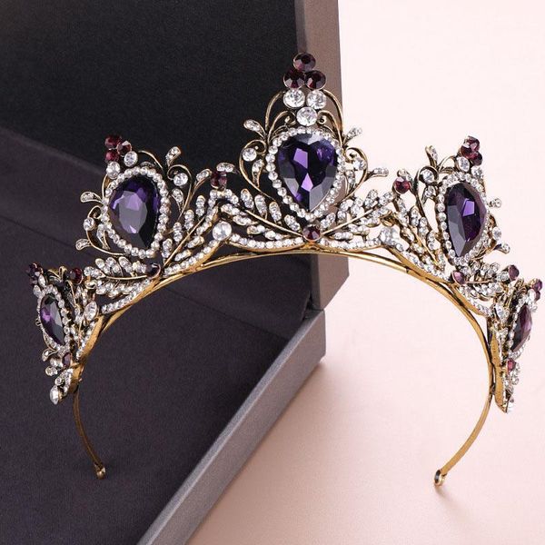 hair clips & barrettes vintage purple crystal rhinestone crown tiara headband jewelry water drop bridal diadem headpiece women wedding acces, Golden;silver
hair clips & barrettes vintage purple crystal rhinestone crown tiara headband jewelry water drop bridal diadem headpiece women wedding acces, Golden;silver