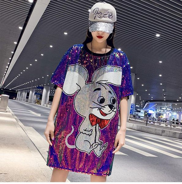 summer shining animal picture short sleeve o-neck straight plus size loose slim youth fashion women sequined dresses 9898 cocktail, Black
summer shining animal picture short sleeve o-neck straight plus size loose slim youth fashion women sequined dresses 9898 cocktail, Black