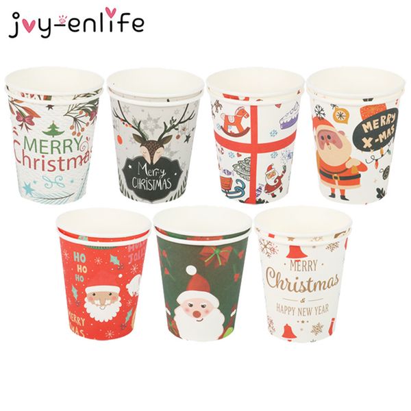 10pcs merry disposable tableware paper cup new year eve decoration christmas party for home supplies
10pcs merry disposable tableware paper cup new year eve decoration christmas party for home supplies