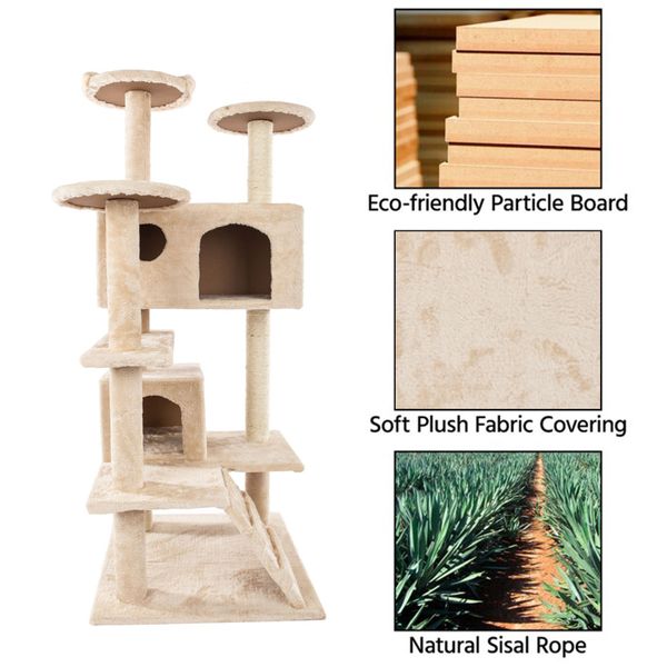 52" solid cute sisal rope plush cat climb tree cat tower beige natural sisal rope soft plush flakeboa
52" solid cute sisal rope plush cat climb tree cat tower beige natural sisal rope soft plush flakeboa