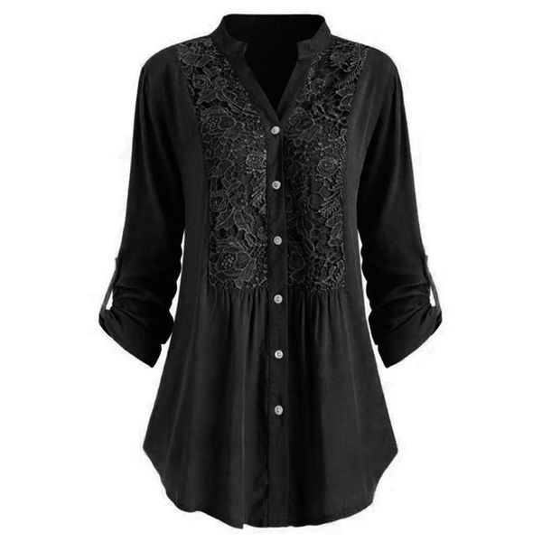 women's blouses & shirts solid lace patchwork womens 4xl 5xl plus size 2021 spring casual v-neck long sleeve button shirt office loose, White
women's blouses & shirts solid lace patchwork womens 4xl 5xl plus size 2021 spring casual v-neck long sleeve button shirt office loose, White