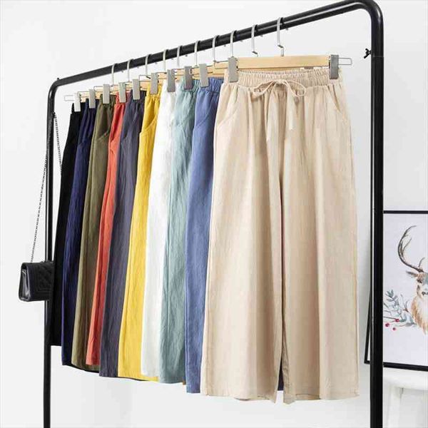 spring summer women wide leg pants cotton linen calf-length pants casual loose solid straight women soft, Black;white
spring summer women wide leg pants cotton linen calf-length pants casual loose solid straight women soft, Black;white