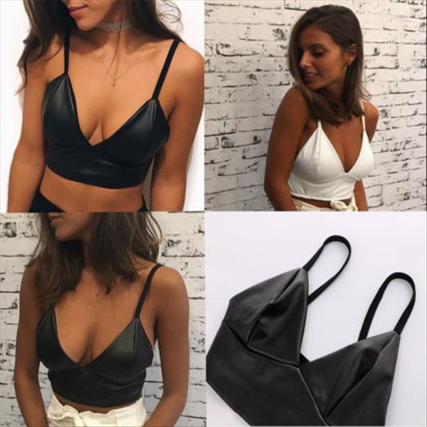 women vest crop ladies party pu leather v neck bralette bralet bra bustier tank camis, White
women vest crop ladies party pu leather v neck bralette bralet bra bustier tank camis, White