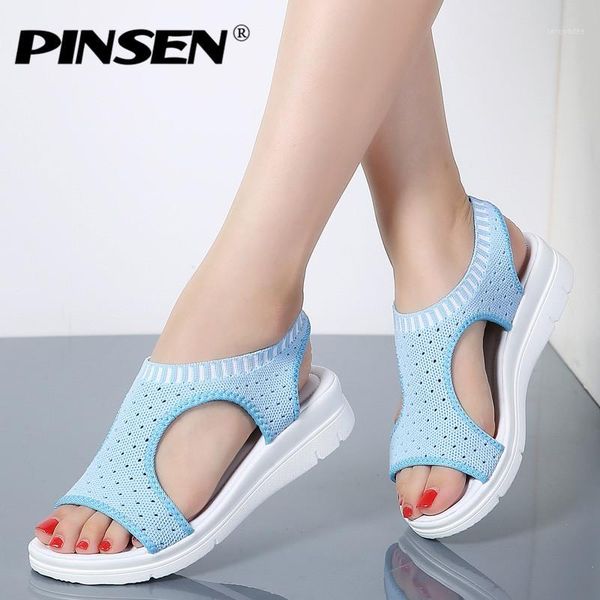 pinsen 2020 sandals women summer shoes breathable female shoes ladies slip on flat platform sandals woman sandalias1, Black
pinsen 2020 sandals women summer shoes breathable female shoes ladies slip on flat platform sandals woman sandalias1, Black