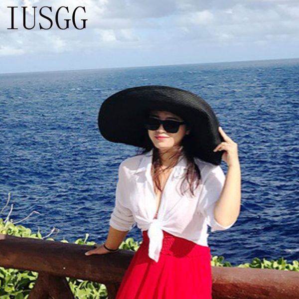 wide brim hats summer for women fashion design black beach sun hat casual vacation travel foldable brimmed straw floppy, Blue;gray
wide brim hats summer for women fashion design black beach sun hat casual vacation travel foldable brimmed straw floppy, Blue;gray