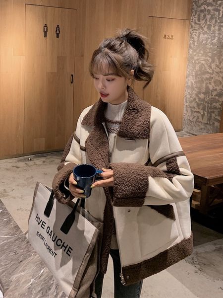 new women autumn tide loose warm korean white with zipper and fringe turn-down collar fashion all-match woolen coat for lj201109, Black
new women autumn tide loose warm korean white with zipper and fringe turn-down collar fashion all-match woolen coat for lj201109, Black