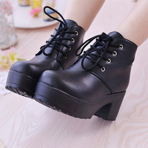 boots women's ankle winter autumn platform ladies lace up round toe shoes big size female sweet square high heel footwear, Black
boots women's ankle winter autumn platform ladies lace up round toe shoes big size female sweet square high heel footwear, Black