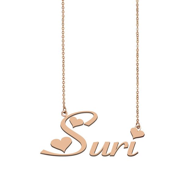 suri name necklace custom nameplate pendant for women girls birthday gift kids friends jewelry 18k gold plated stainless steel, Silver
suri name necklace custom nameplate pendant for women girls birthday gift kids friends jewelry 18k gold plated stainless steel, Silver