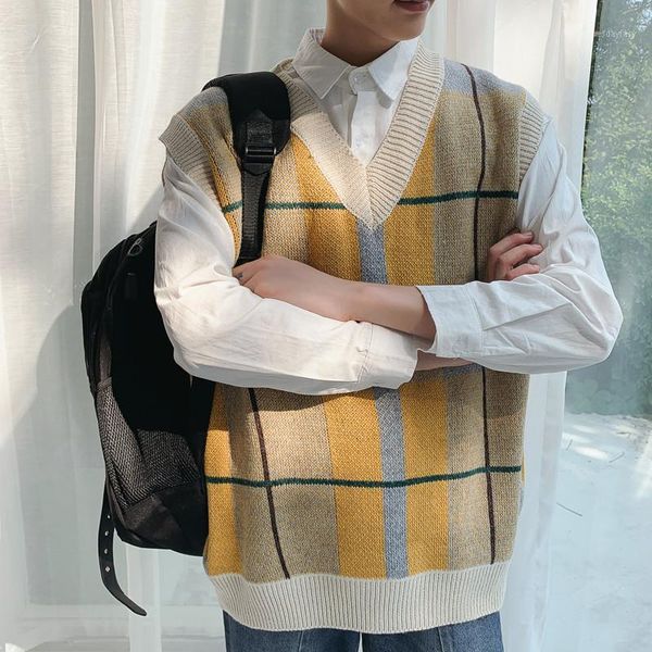 men's vests men's sweater vest modies autumn plaid casual england v-neck sleeveless cotton slim fit black male clothes sweaters me, Black;white
men's vests men's sweater vest modies autumn plaid casual england v-neck sleeveless cotton slim fit black male clothes sweaters me, Black;white
