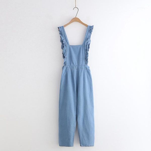 korean fashion women's casual denim jumpsuit vintage ladies rompers ruffles baggy overall 90s girl loose blue jeans pants1, Black;white
korean fashion women's casual denim jumpsuit vintage ladies rompers ruffles baggy overall 90s girl loose blue jeans pants1, Black;white