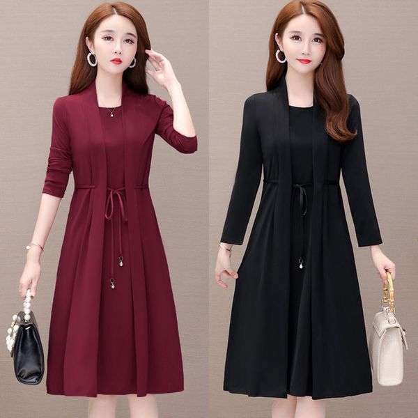 spring and autumn women's dress skirt skirtlarge size fake two long sleeve dressesmiddle-aged women's mother decorates the mid lon, Black;gray
spring and autumn women's dress skirt skirtlarge size fake two long sleeve dressesmiddle-aged women's mother decorates the mid lon, Black;gray