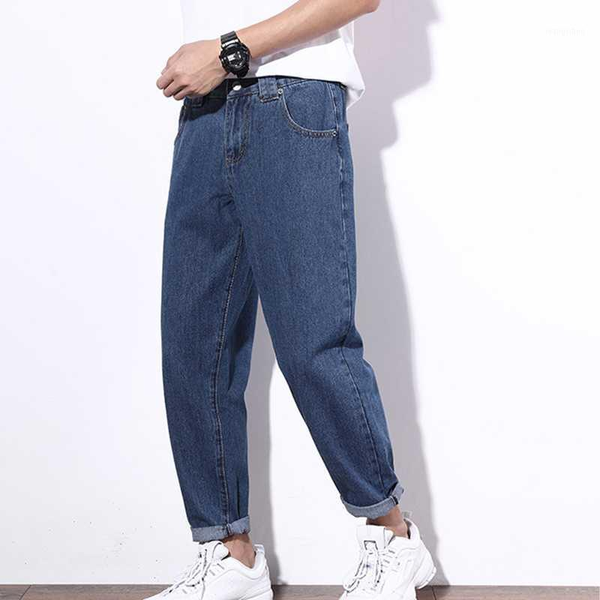 casual jeans men blue pencil harem jeans loose size streetwear men's straight wide leg ankle-length1
casual jeans men blue pencil harem jeans loose size streetwear men's straight wide leg ankle-length1