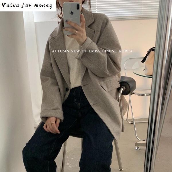 new the winter 2020 mwoods han guodong door han edition contracted leisure suit jacket female herringbone cloth, Black
new the winter 2020 mwoods han guodong door han edition contracted leisure suit jacket female herringbone cloth, Black