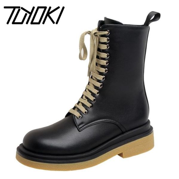 tuyoki 2021 women mid calf boots lace up flat heel women winter autumn shoes fashion cool daily footwear size 34-40, Black
tuyoki 2021 women mid calf boots lace up flat heel women winter autumn shoes fashion cool daily footwear size 34-40, Black