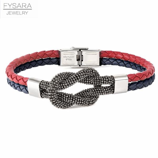 tennis fysara intersect clasp wrap bracelets bangles for men double colorful leather rope bracelet stainless steel punk street jewelry, Golden;silver
tennis fysara intersect clasp wrap bracelets bangles for men double colorful leather rope bracelet stainless steel punk street jewelry, Golden;silver