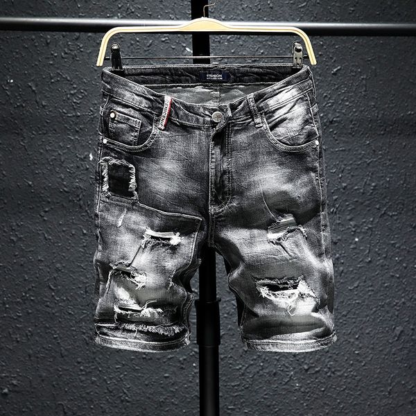 summer ripped denim shorts men's fifth shorts and trouserspants and trousers trendy beggar slim korean thin casual men's pants rtj, Blue
summer ripped denim shorts men's fifth shorts and trouserspants and trousers trendy beggar slim korean thin casual men's pants rtj, Blue