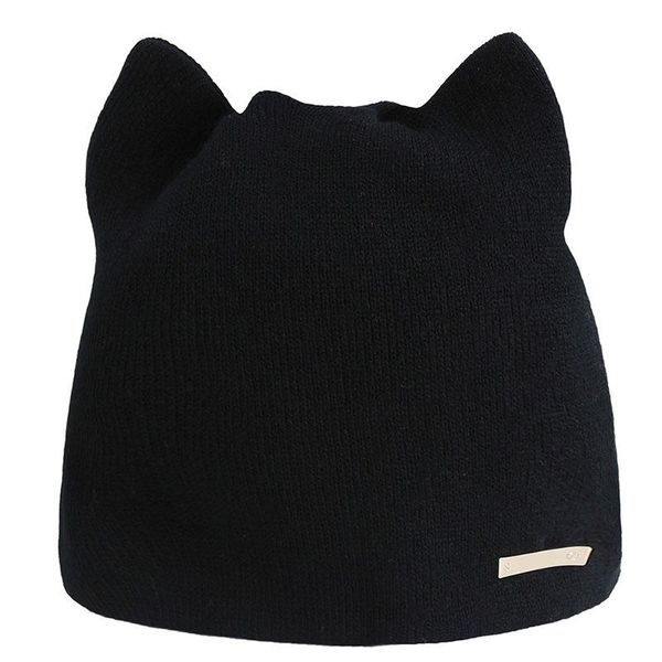 beanie/skull caps cute cat ear women hat warm winter autumn soft knitted beanie solid color lady cap casual skullies beanies, Blue;gray
beanie/skull caps cute cat ear women hat warm winter autumn soft knitted beanie solid color lady cap casual skullies beanies, Blue;gray
