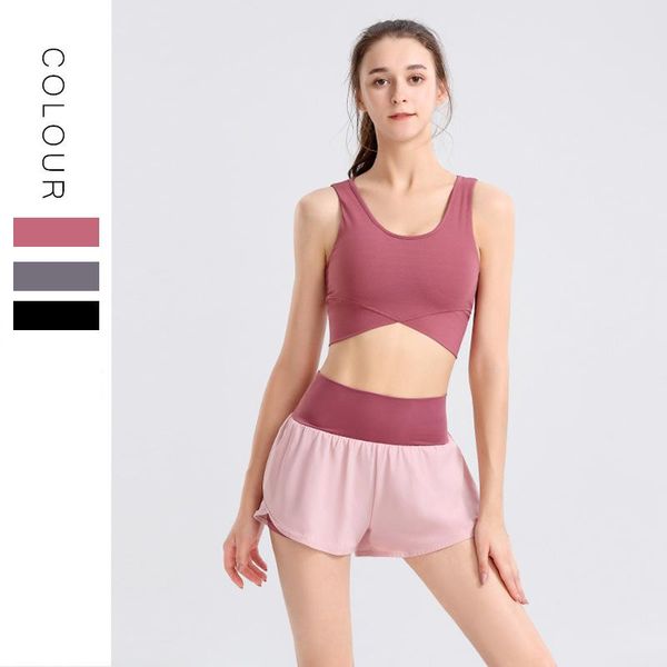 new yoga set women's high elastic slim shorts beauty back bra running two-piece women's workout clothes, Black;blue
new yoga set women's high elastic slim shorts beauty back bra running two-piece women's workout clothes, Black;blue