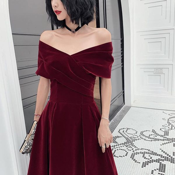 2020 vestidos de alfombra roja evening dress women 2020 new big size temperament small velvet wine bridal toast1, Black
2020 vestidos de alfombra roja evening dress women 2020 new big size temperament small velvet wine bridal toast1, Black