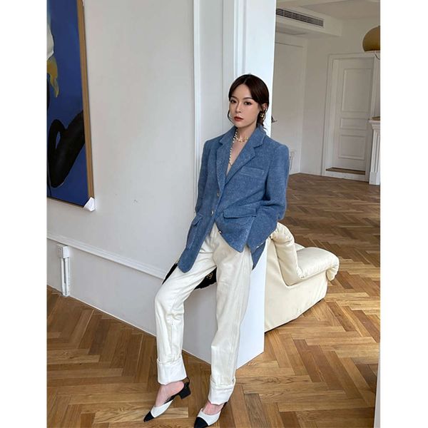 abchic by ab advanced feeling 2020 new winter cloth loose temperament blue ferret veet suit coat women, White;black
abchic by ab advanced feeling 2020 new winter cloth loose temperament blue ferret veet suit coat women, White;black