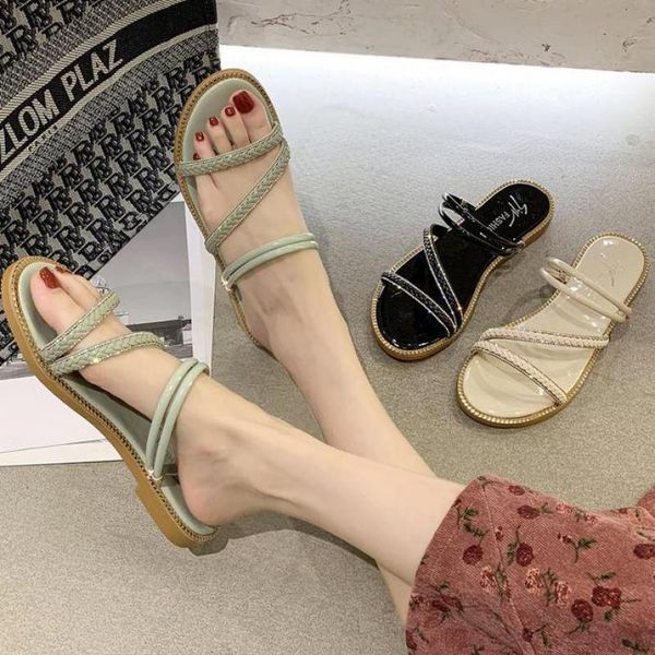 open toe women sandals rhinestone slippers summer outdoor beach lady flat shoes flip flops non-slip flats lady fashion sandals, Black
open toe women sandals rhinestone slippers summer outdoor beach lady flat shoes flip flops non-slip flats lady fashion sandals, Black