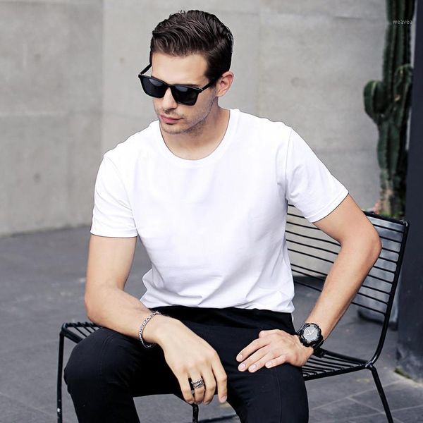 2020 men t shirt summer mens short sleeved o-neck solid color casual tshirt modal breathable t shirts male streetwear tees1, White;black
2020 men t shirt summer mens short sleeved o-neck solid color casual tshirt modal breathable t shirts male streetwear tees1, White;black