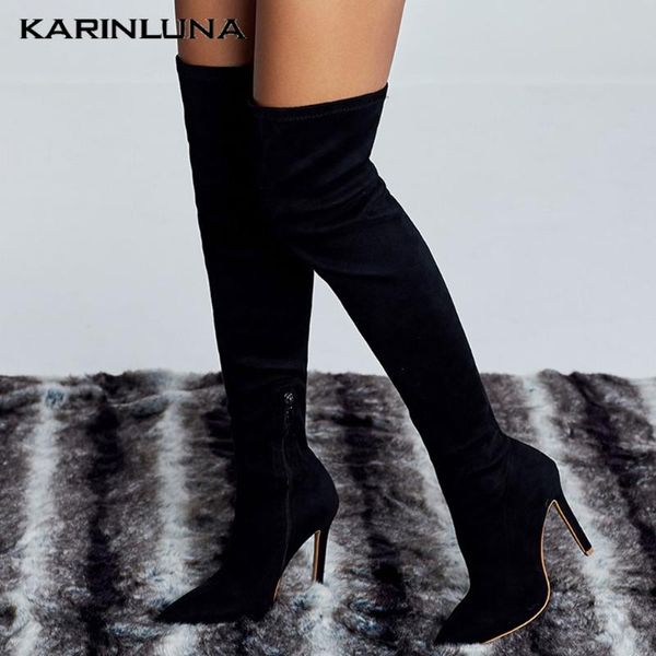 boots dropship high heels winter autumn woman solid flock thin over-the-knee pointed toe, Black
boots dropship high heels winter autumn woman solid flock thin over-the-knee pointed toe, Black