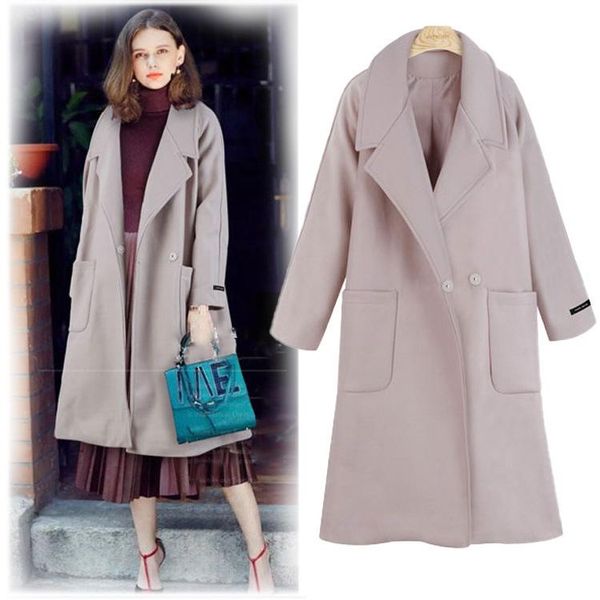autumn winter thick warm plus size women' clothing, ladies fashion loose casual long wool coat, female quality woolen overcoat, Black
autumn winter thick warm plus size women' clothing, ladies fashion loose casual long wool coat, female quality woolen overcoat, Black