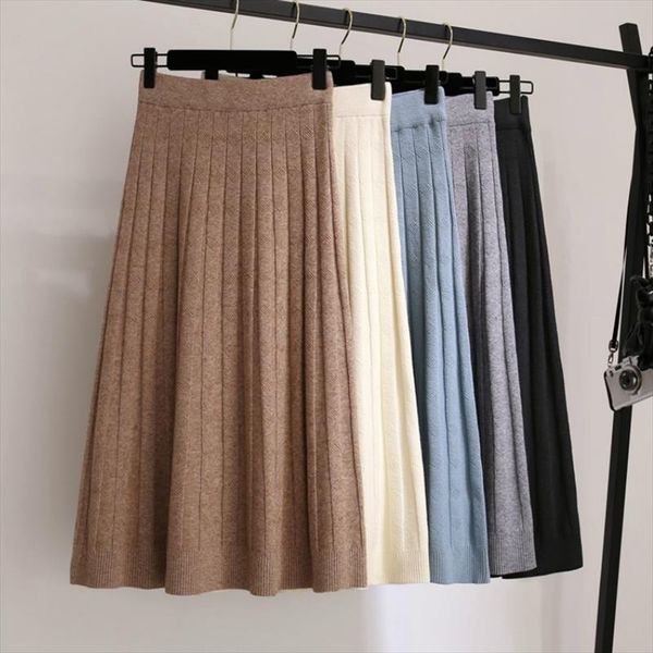 autumn rib knitted long skirts winter thick wool blend casual pleated mid calf long swing skirts blue cashmere knit, Black
autumn rib knitted long skirts winter thick wool blend casual pleated mid calf long swing skirts blue cashmere knit, Black
