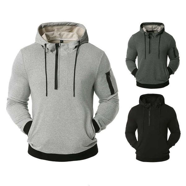 color new style hollow matching large loose men's outdoor sports casual hooded sweater coat, Gray
color new style hollow matching large loose men's outdoor sports casual hooded sweater coat, Gray