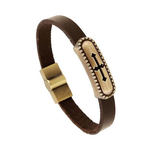 sowomen men trendy punk hollow out cross genuine leather bracelet magnet wristband jewelry accessories bracciale pulsera sqcwji, Black;white
sowomen men trendy punk hollow out cross genuine leather bracelet magnet wristband jewelry accessories bracciale pulsera sqcwji, Black;white