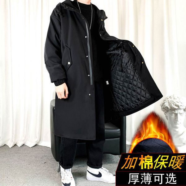 windbreaker autumn winter long fashion hooded loose size men's casual couple coat man and one woman, Tan;black
windbreaker autumn winter long fashion hooded loose size men's casual couple coat man and one woman, Tan;black