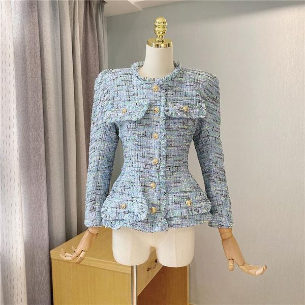 2021 fall winter women outerwear new fashion o-neck long sleeve metal button plaid tweed tassel pockets jacket, Black;brown
2021 fall winter women outerwear new fashion o-neck long sleeve metal button plaid tweed tassel pockets jacket, Black;brown